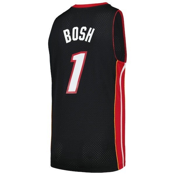 Men's Mitchell & Ness Chris Bosh Black Miami Heat  2012/13 Hardwood Classics Swingman Jersey