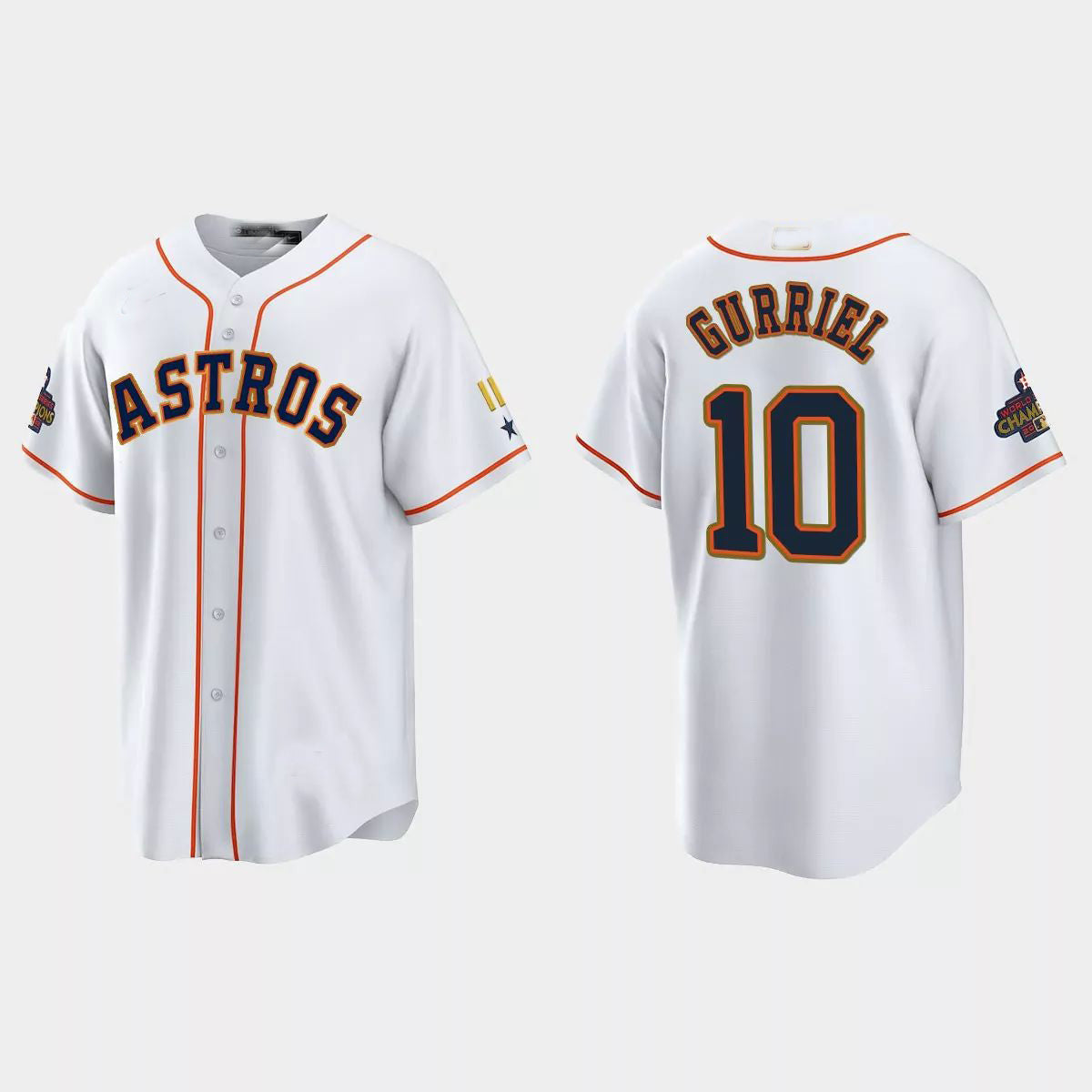 Yuli Gurriel #10 Houston Astros 2023 Program C White Stitches Baseba Limited Jersey - Gold