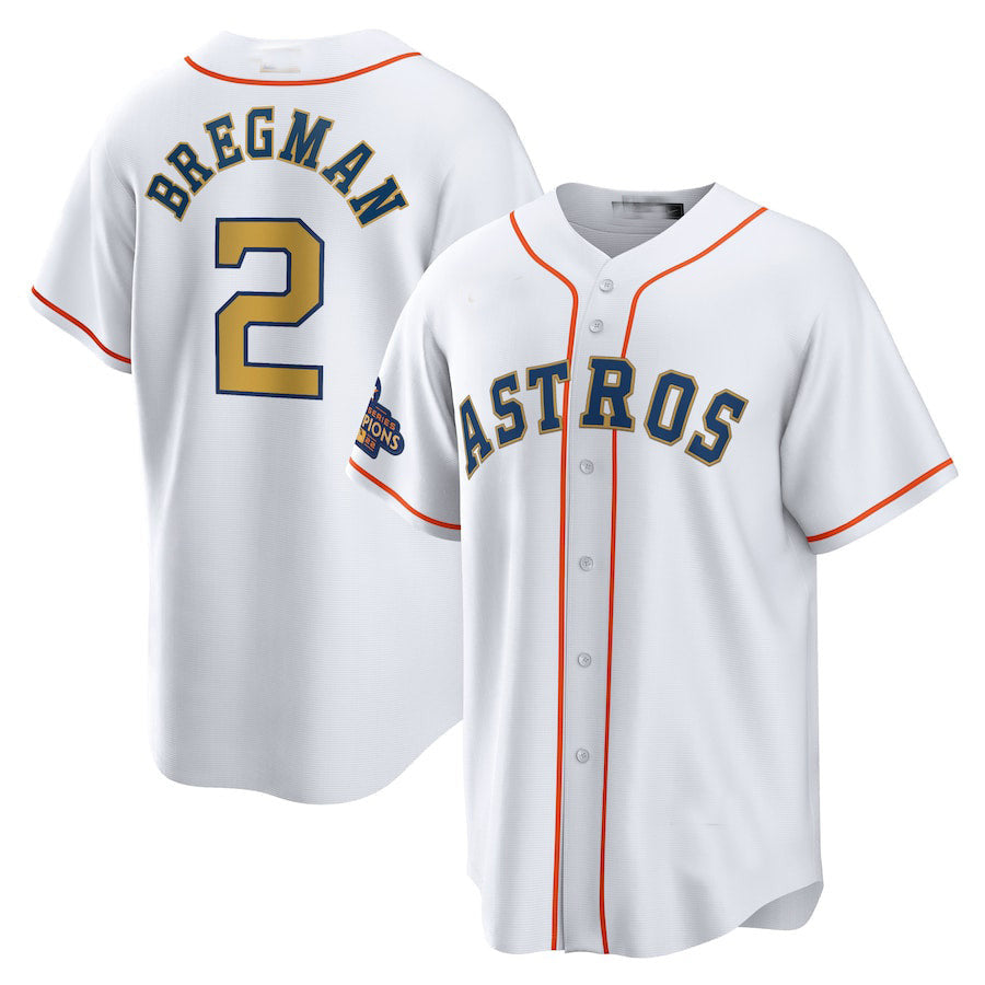 Alex Bregman #2 Houston Astros 2023 C Whit Limited Player Jersey - Gold