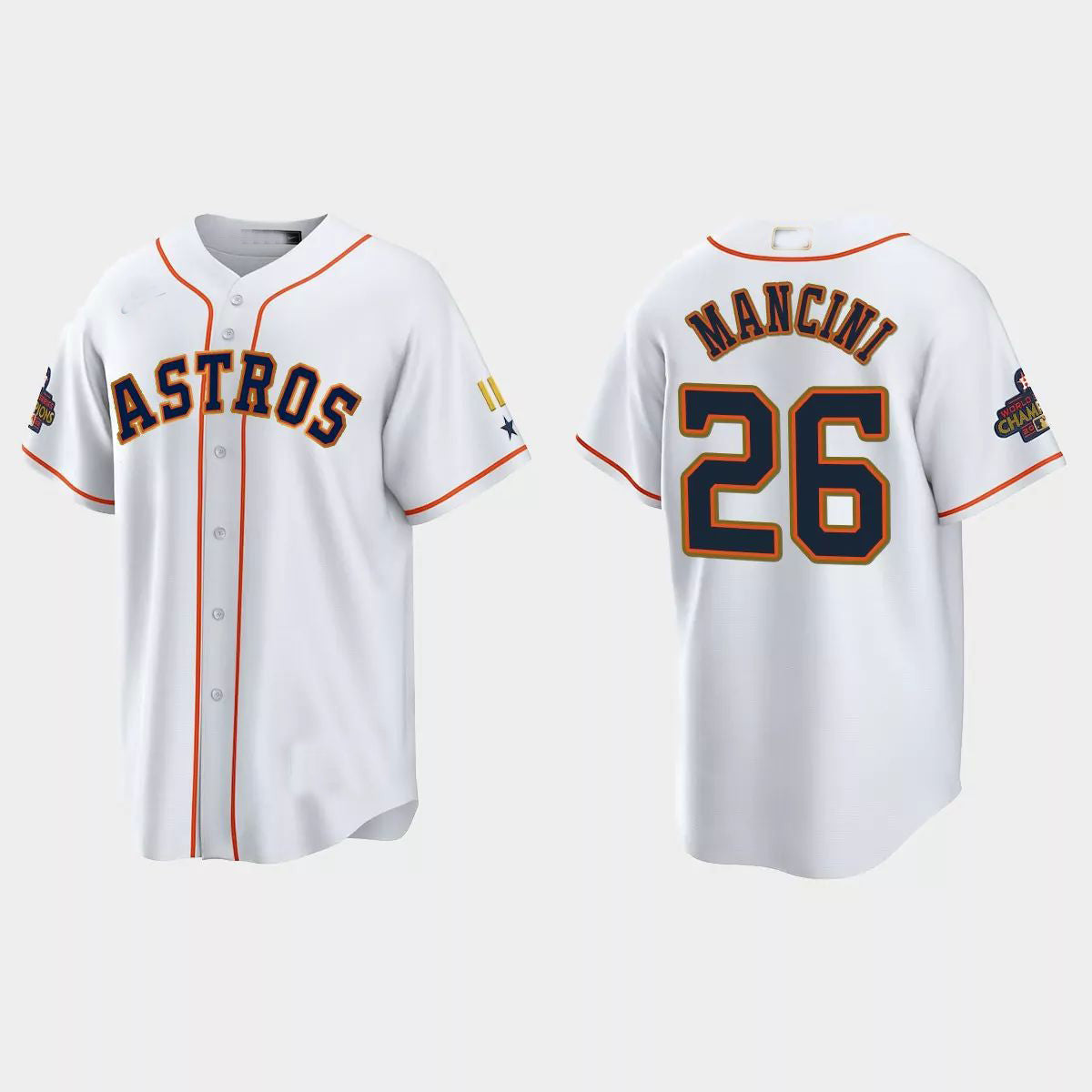Trey Mancini #26 Houston Astros 2023 Program C White Stitches Baseba Limited Jersey - Gold