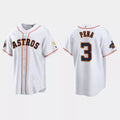 Jeremy Pena #3 Houston Astros 2023 Program C White Stitches Limited Baseball Jersey - Gold