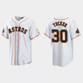 Kyle Tucker #30 Houston Astros 2023 Program C White Stitches Basebal Limited Jersey - Gold