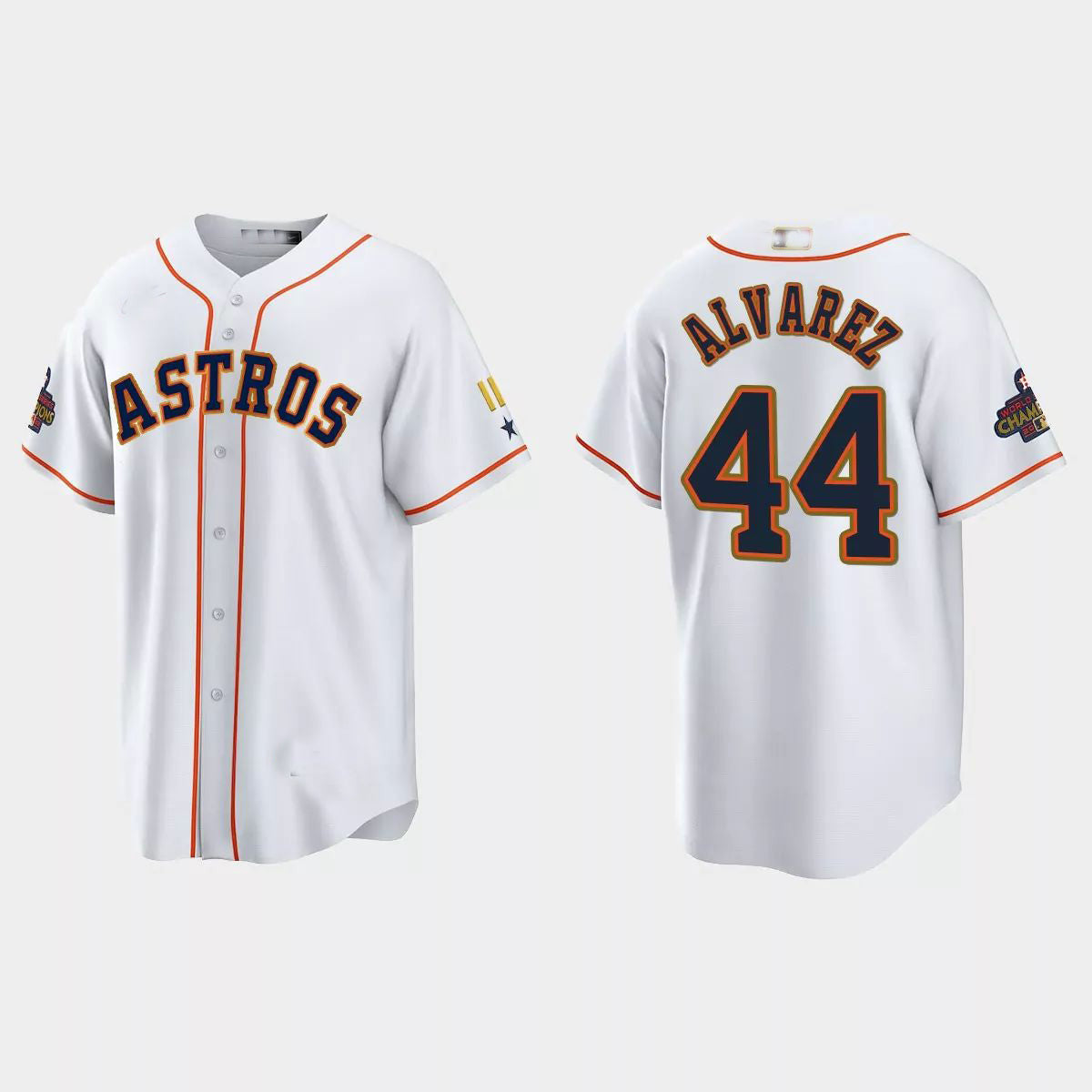 Yordan Alvarez #44 Houston Astros 2023 Program C White Stitches Base Limited Jersey - Gold