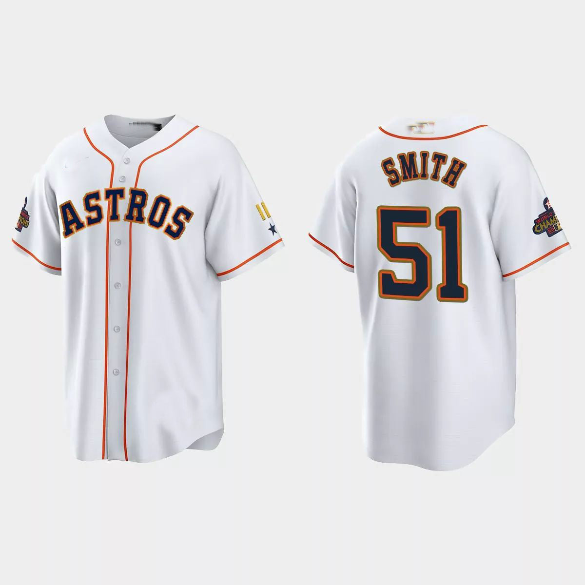 Will Smith #51 Houston Astros 2023 Program C White Stitches Limited Baseball Jersey - Gold