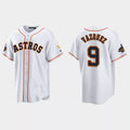 Christian Vazquez #9 Houston Astros 2023 Program C White Stitches Ba Limited Jersey - Gold