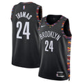 Brooklyn Nets Nike 2025/26 City Edition Swingman Jersey - Black - Cam Thomas - Unisex