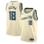 Milwaukee Bucks Nike 2025/26 City Edition Swingman Jersey - Cream - Kyle Kuzma - Unisex