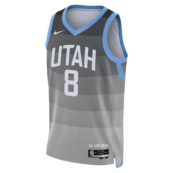 Utah Jazz Nike 2025/26 City Edition Swingman Jersey - Gray - Isaiah Collier - Unisex