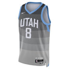 Utah Jazz Nike 2025/26 City Edition Swingman Jersey - Gray - Isaiah Collier - Unisex