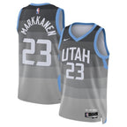 Utah Jazz Nike 2025/26 City Edition Swingman Jersey - Gray - Lauri Markkanen - Unisex