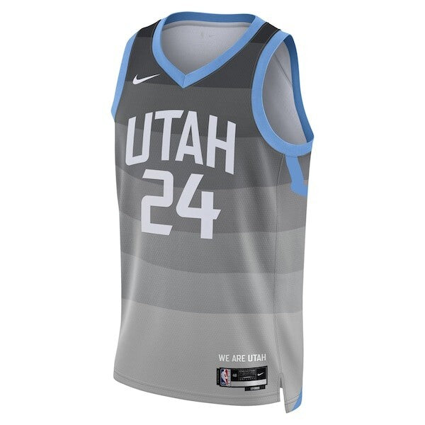 Utah Jazz Nike 2025/26 City Edition Swingman Jersey - Gray - Walker Kessler - Unisex