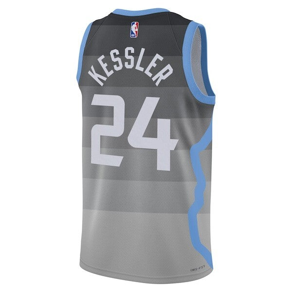 Utah Jazz Nike 2025/26 City Edition Swingman Jersey - Gray - Walker Kessler - Unisex