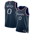 Philadelphia 76ers Nike 2025/26 City Edition Swingman Jersey - Navy - Tyrese Maxey - Unisex