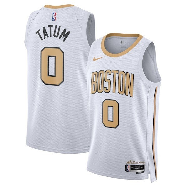 Boston Celtics Nike 2025/26 City Edition Swingman Jersey - White - Jayson Tatum - Unisex