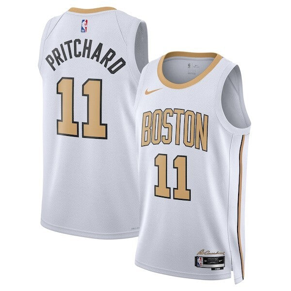 Boston Celtics Nike 2025/26 City Edition Swingman Jersey - White - Payton Pritchard - Unisex