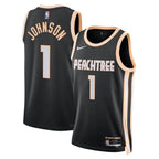 Nike Atlanta Hawks 2025/26 Nike City Edition Swingman Jersey - Black - Jalen Johnson - Unisex