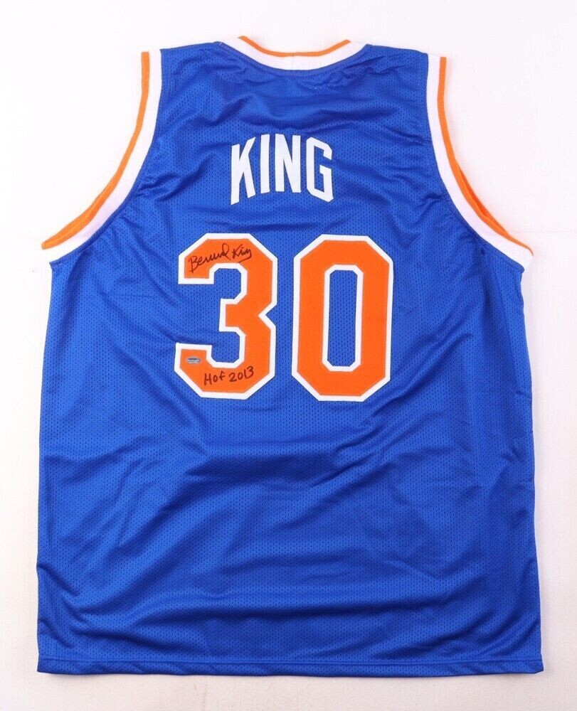 Bernard King Signed Replica New York Knicks Jersey Inscribed "HOF 13" (Schwartz COA)