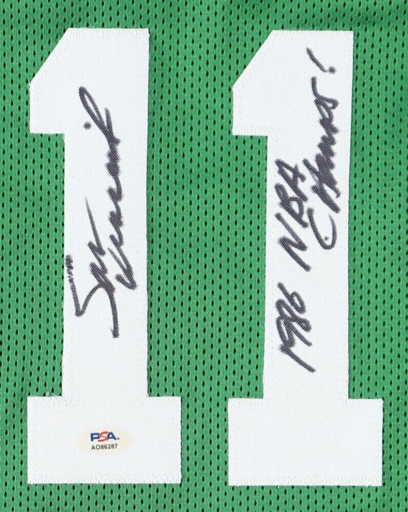 Sam Vincent Signed Replica Boston Celtics Jersey Inscribed "1986 NBA Champs!" (PSA QR)