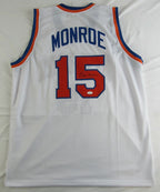 Earl Monroe Signed Replica New York Knicks Jersey (JSA) 1973 World Champion/ Point Guard
