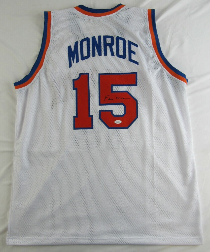 Earl Monroe Signed Replica New York Knicks Jersey (JSA) 1973 World Champion/ Point Guard