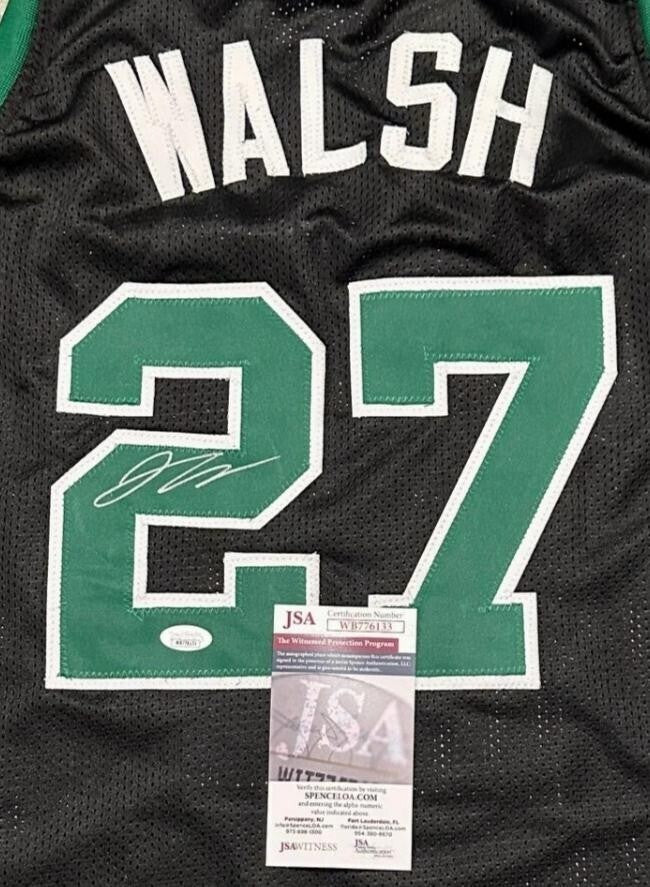 Jordan Walsh Signed Replica Boston Celtics Jersey (JSA COA) 2024 NBA Champion Forwaed