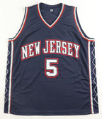 Jason Kidd Signed Replica New Jersey Nets Jersey (Beckett) #2 Overall Pick 1994 Draft