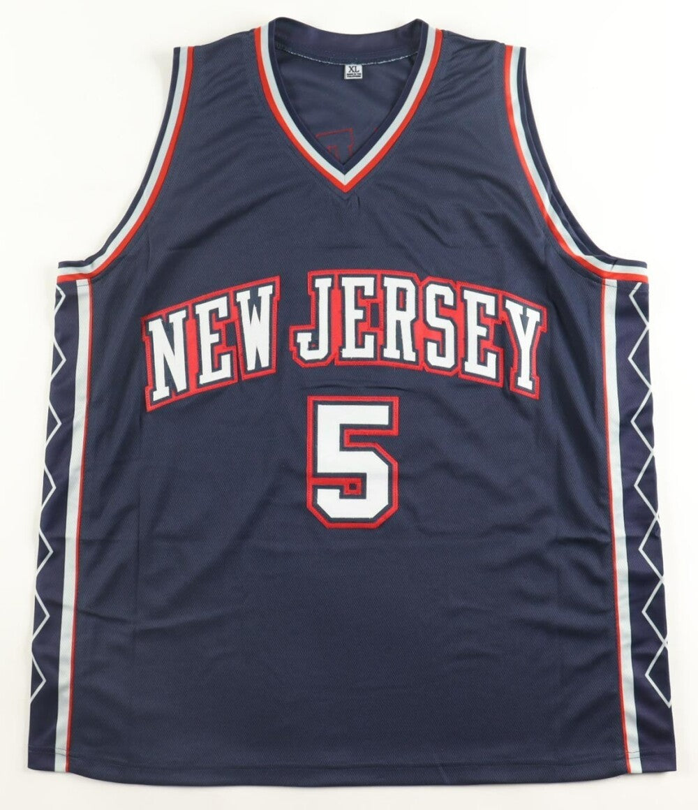 Jason Kidd Signed Replica New Jersey Nets Jersey (Beckett) #2 Overall Pick 1994 Draft
