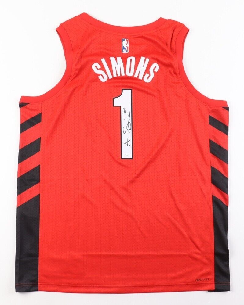 Anfernee Simons Signed Replica Trail Blazers Jersey (JSA) Portland's 2018 1st Round Pick