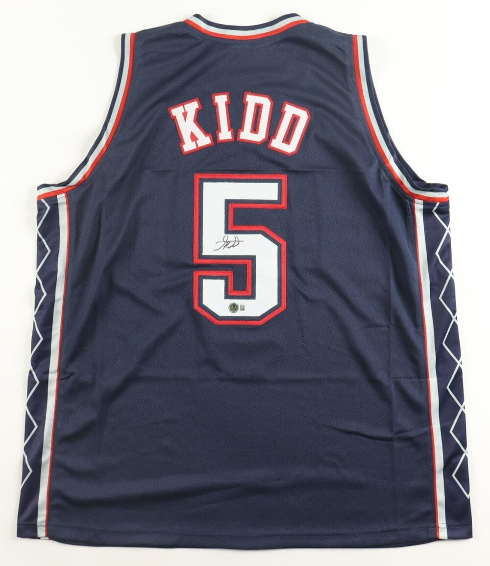 Jason Kidd Signed Replica New Jersey Nets Jersey (Beckett) #2 Overall Pick 1994 Draft