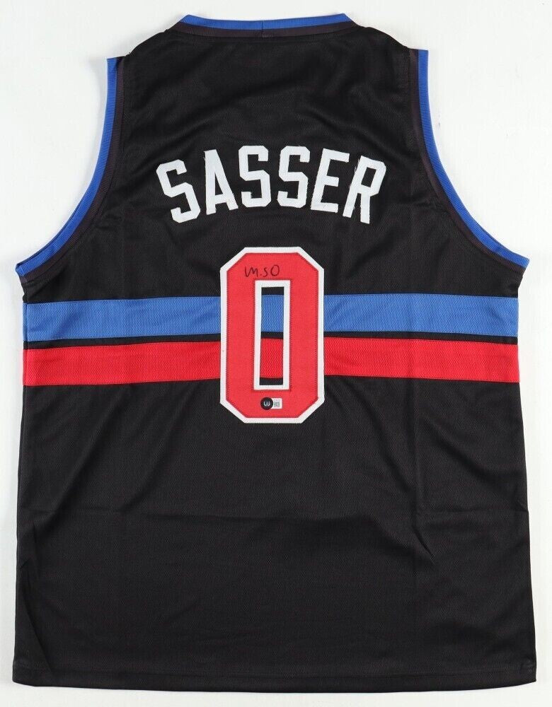 Marcus Sasser Signed Replica Detroit Pistons Jersey (Beckett) 2023 1st Round Draft Pick