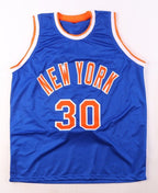 Bernard King Signed Replica New York Knicks Jersey Inscribed "HOF 13" (Schwartz COA)
