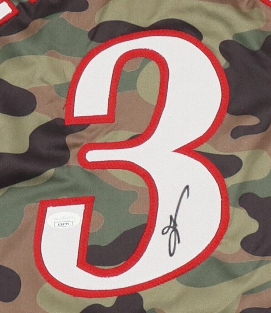 Allen Iverson Signed Replica Philadelphia 76ers Salute to the Military Jersey (JSA COA)