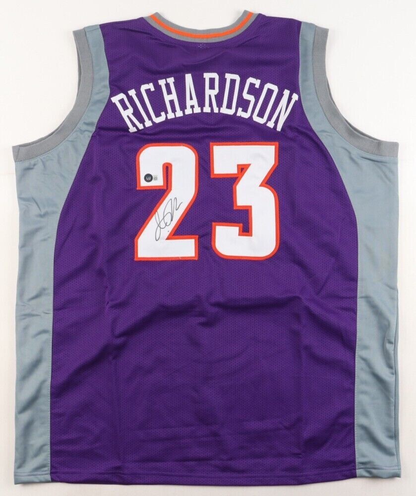 Jason Richardson Signed Replica Phoenix Suns Jersey Beckett) 2xNBA Slam Dunk Champion