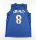 Latrell Sprewell Signed Replica Minnesota Timberwolves Jersey (Steiner) 4xNBA All Star