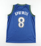 Latrell Sprewell Signed Replica Minnesota Timberwolves Jersey (Steiner) 4xNBA All Star