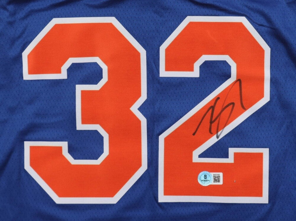 KarlAnthony Towns Signed Replica New York Knicks Nike Jersey (Beckett) 2015 #1 Draft Pk