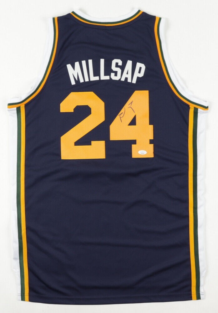 Paul Millsap Signed Replica Utah Jazz Jersey (JSA COA) 2006 2nd Round Pick Power Forward