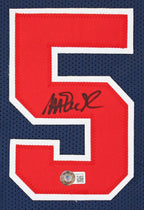 Magic Johnson Signed Replica Team USA Jersey (Beckett Holo) 5xNBA Champion / 3x NBA MVP