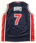 Larry Bird Signed Replica 1992 Team USA Blue Jersey (Beckett) Boston Celtics Superstar