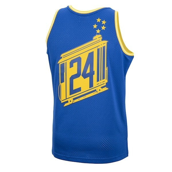 Men's Mitchell & Ness Rick Barry Royal Golden State Warriors 1966/67 Hardwood Classics Swingman Jersey
