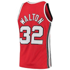Men's Mitchell & Ness Bill Walton Red Portland Trail Blazers 1976-77 Hardwood Classics Swingman Player Jersey