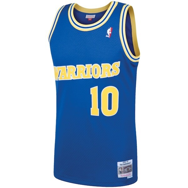 Men's Mitchell & Ness Tim Hardaway Royal Golden State Warriors 1990 Hardwood Classics Swingman Player Jersey