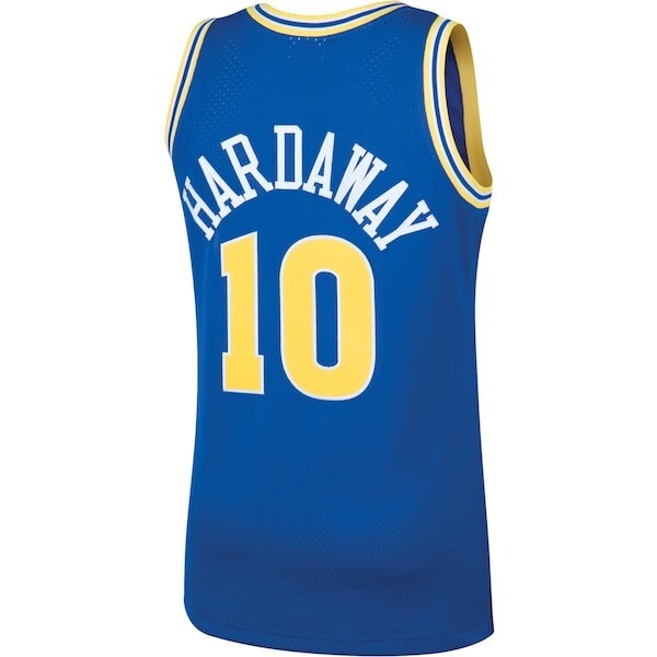 Men's Mitchell & Ness Tim Hardaway Royal Golden State Warriors 1990 Hardwood Classics Swingman Player Jersey