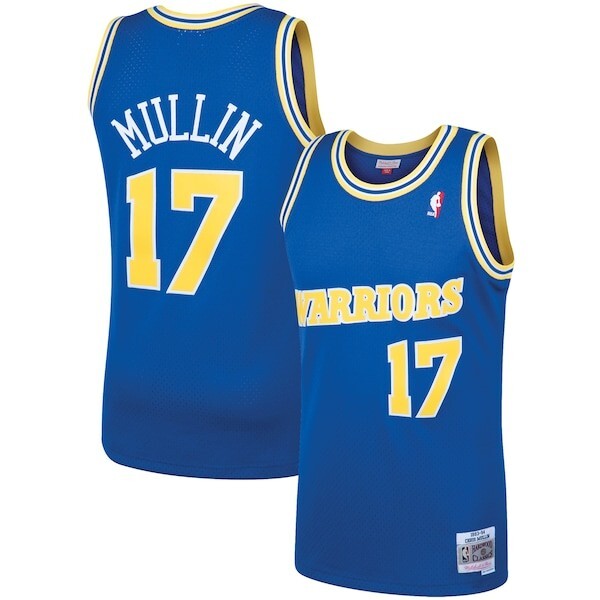 Men's Mitchell & Ness Chris Mullin Royal Golden State Warriors 1993-94 Hardwood Classics Swingman Player Jersey