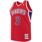 Men's Mitchell & Ness Allen Iverson Red Philadelphia 76ers Hardwood Classics  Jersey