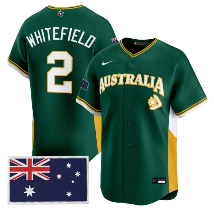 Aaron Whitefield #2 2026 Team Australia World Limited Baseball Jersey