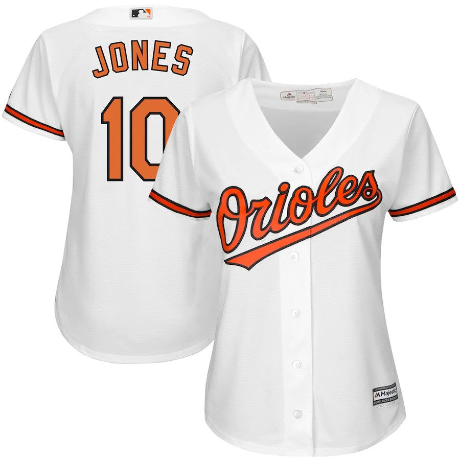 Adam Jones #10 Baltimore Orioles Majestic Womens Limited Cool Base Player Jersey - White