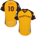 Adam Jones #10 Baltimore Orioles Majestic Mens 2016 Star Jersey American League Limited Flex Base Jersey - Gold