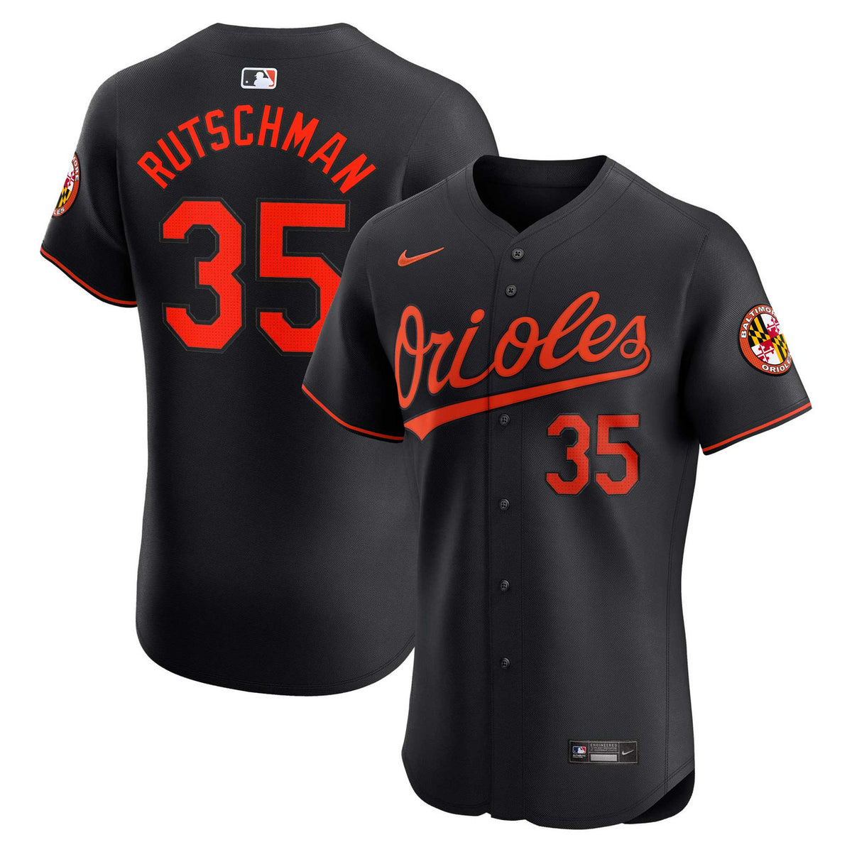 Adley Rutschman #35 Baltimore Orioles Nike Alternate Elite Player Jersey - Black