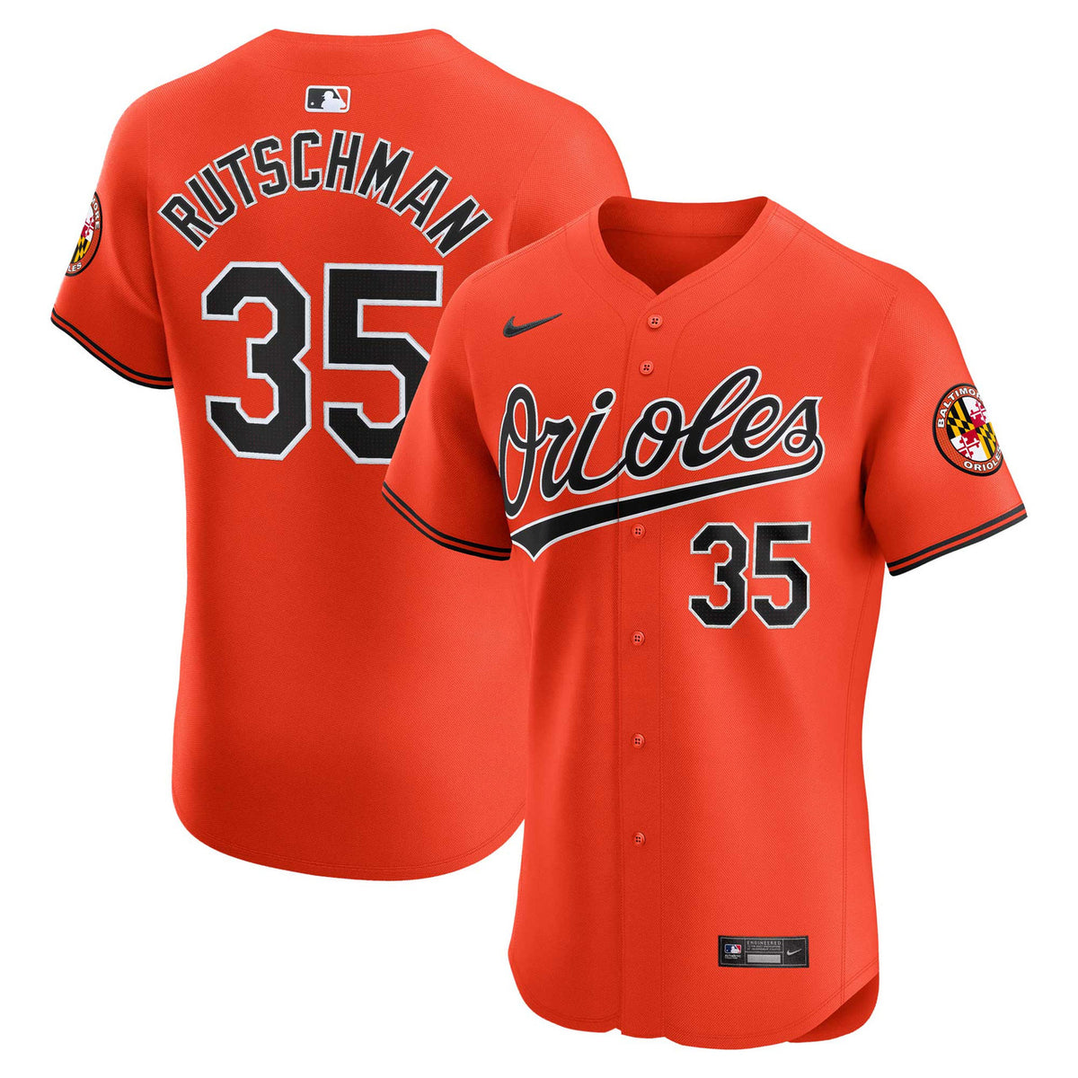 Adley Rutschman #35 Baltimore Orioles Nike Alternate Elite Player Jersey - Orange